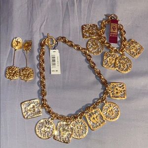Anne Klein necklace, bracelet, and clip on earring